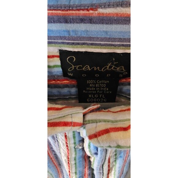 Lot of 2‎ Scandia Woods Short Sleeve Shirt 100% Cotton XLG TL - Picture 4 of 4